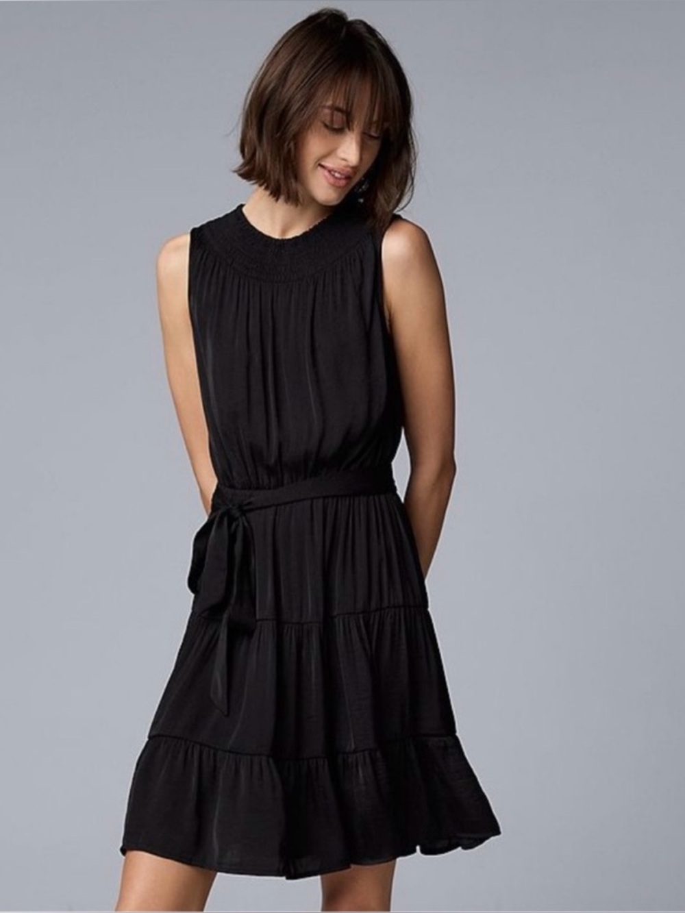 NWOT Ann Taylor belted Rayon/linen blend belted shift dress sz S